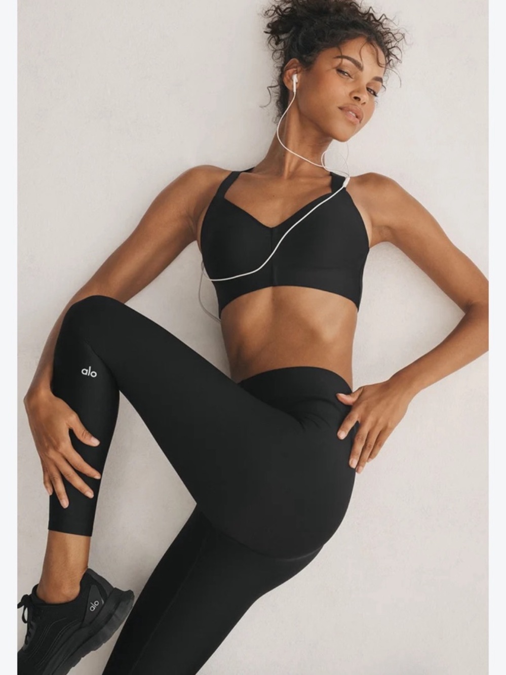 Alo 7/8 High-Waist Airlift Legging Black Medium Like New